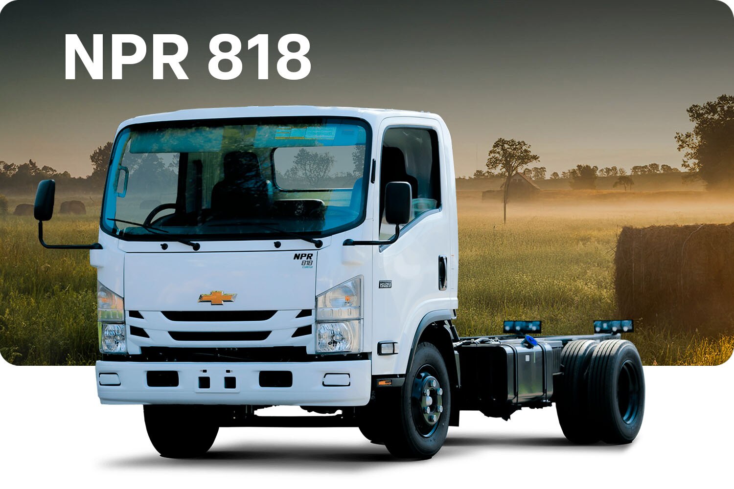 Chevrolet NPR 818 cabina y chasis vista lateral